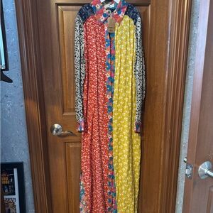 NATURAL LIFE Multicolor Floral Long Sleeve Dress